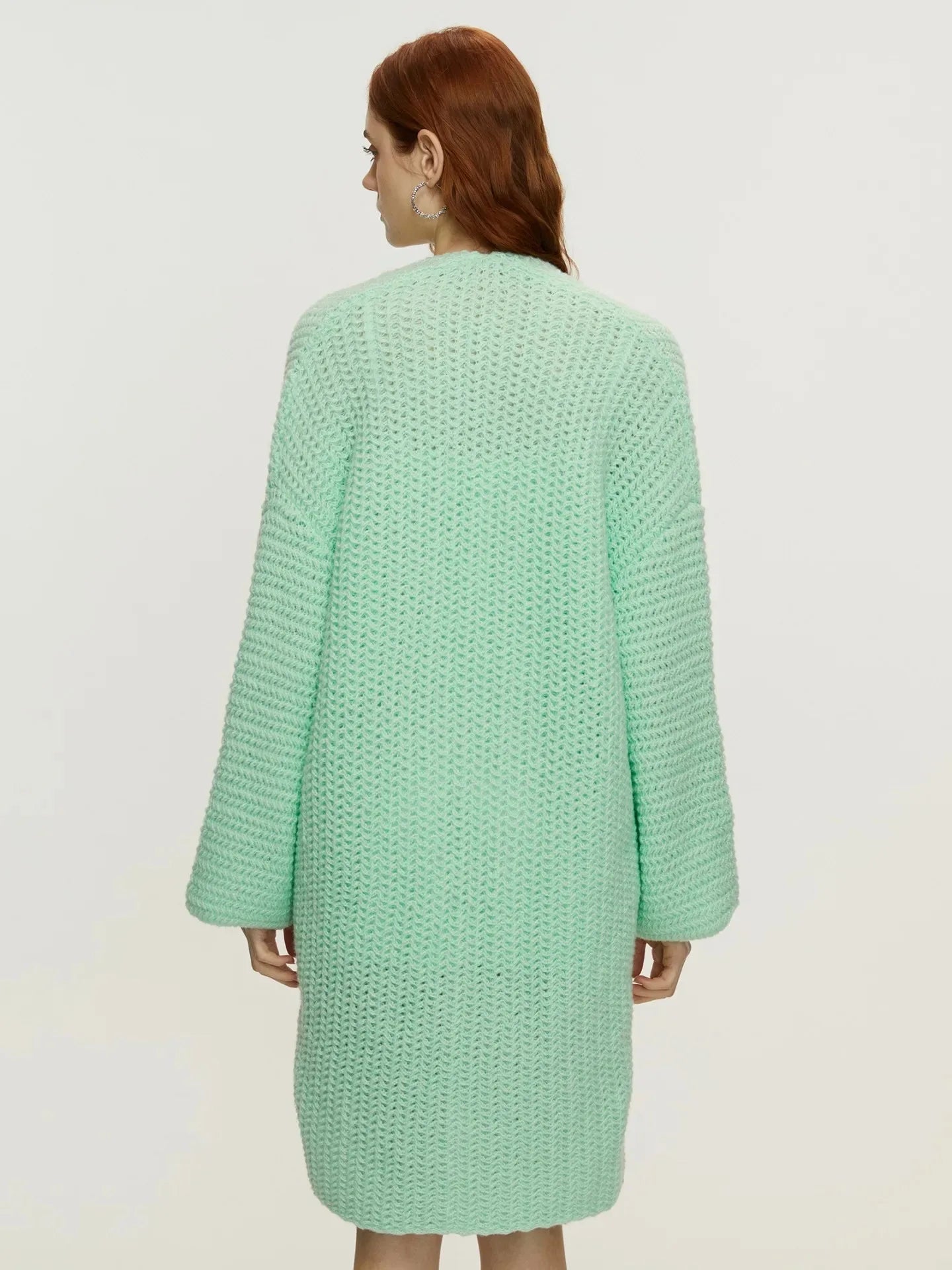 Knitted Cardigan Coat Medium-Length, Multi Colours