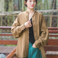 Fashion Cotton Linen Women's Stand Collar Jacket, Multi Colours