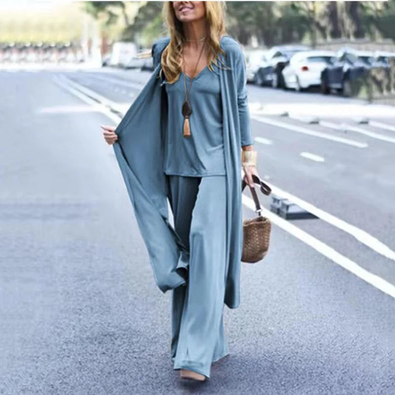 Vireous Casual Elegant Three-Piece Women's Very Loose Comfort Suit