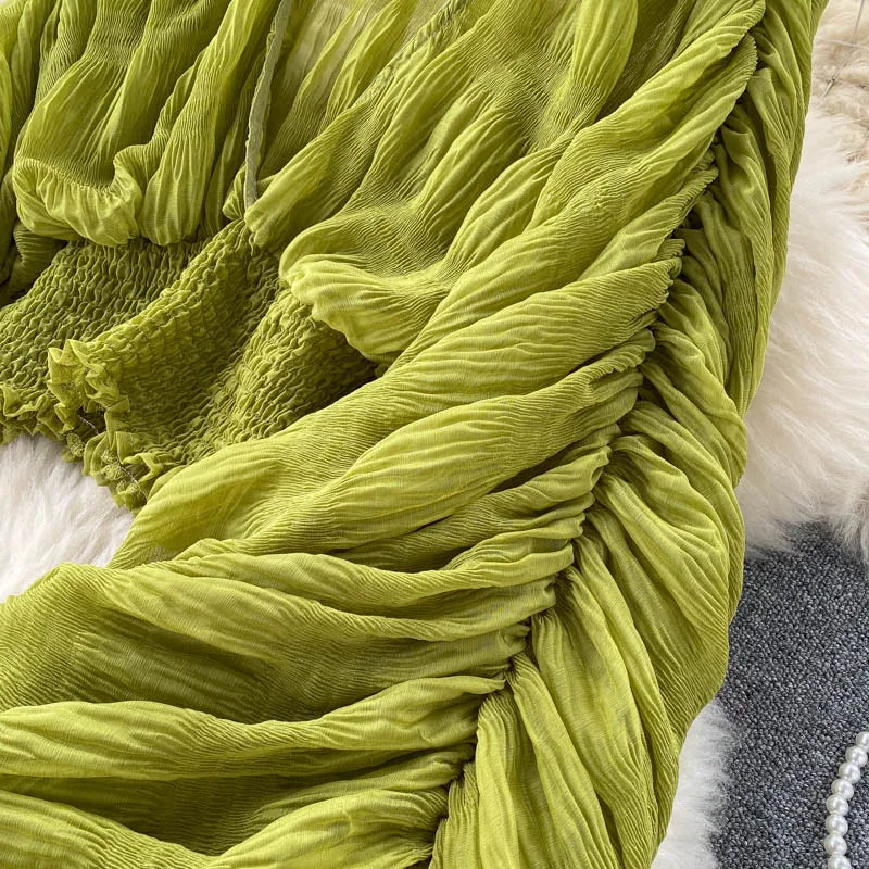 Vireous Women's Sexy Chiffon Sheer Short Blouse