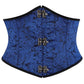 Faux Leather Underbust Corset, Goth Burlesque Corset with Embroidery, Plus Sizes