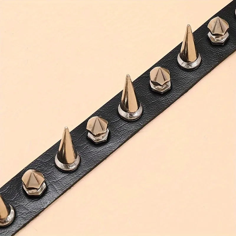 Dark Cross Punk Gothic Rivet Choker