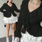 Vireous Elegant French Ruffle Flared-Sleeve Blouse, Plus Sizes