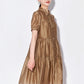 Vireous Elegant Chic Ruffle Turn-Down Collar Dress, Plus Sizes
