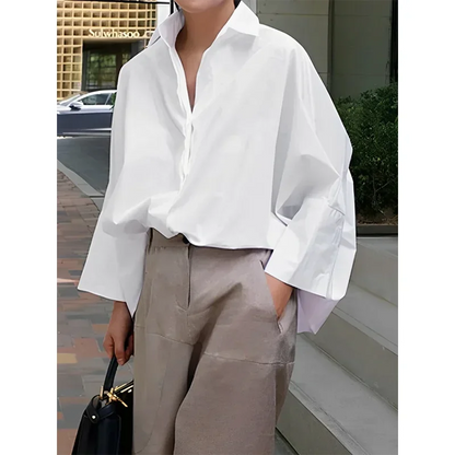 Avant Garde Women's Buttoned Loose-Fit Shirt