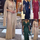 Elegant Sequin Evening Dress, V-Neck Cloak Sleeves