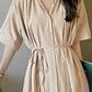 Summer Linen Single-Breasted Women's Shirt Dress, Wear Two Ways