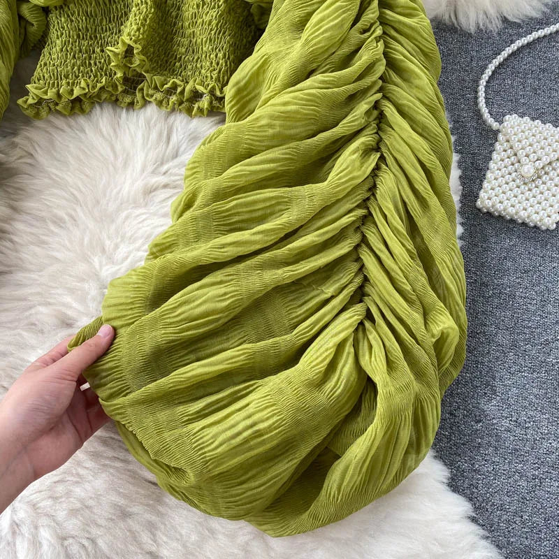 Vireous Women's Sexy Chiffon Sheer Short Blouse