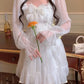 French Sweet Summer Princess Dress, White Chiffon Special Occasion Dress