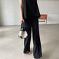 Vireous Simple Two-Piece Women's Summer Pants Suit