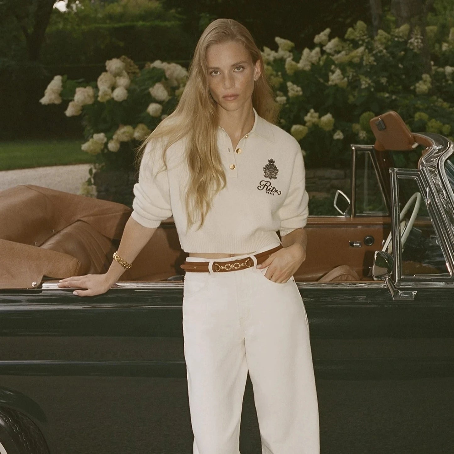 Ritz Paris Luxury Brand Design Women's Polo Collar Sweater