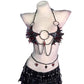 Gothic Crop Top with Spikes, Punk Rave Festival Bra, Multi Designs