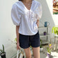 Puff Sleeve Women's Businesswear Casual Lace-Up Shirt