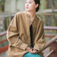 Fashion Cotton Linen Women's Stand Collar Jacket, Multi Colours