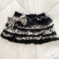 Dark Cross Classic Punk Emo Plaid Vintage Smock Top with Matching Skirt