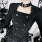 Dark Cross Alt-Goth Form-Fitting Bandage Jacket with Buckle Collar