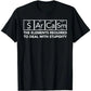 Funny 'Sarcasm Elements' Periodic Table T-Shirt, Science Chemistry Humour