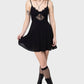 Killstar Sacralgia Lace Insert Black Flared Dress