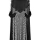 Banned Apparel Lamia Faux Leather & Mesh Maxi Skirt in Black