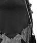Banned Apparel Lamia Faux Leather & Mesh Maxi Skirt in Black