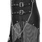 Banned Apparel Lamia Faux Leather & Mesh Maxi Skirt in Black