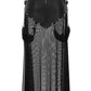 Banned Apparel Lamia Faux Leather & Mesh Maxi Skirt in Black