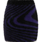 Banned Apparel Daphne Fuzzy Knit Skirt in Black and Purple
