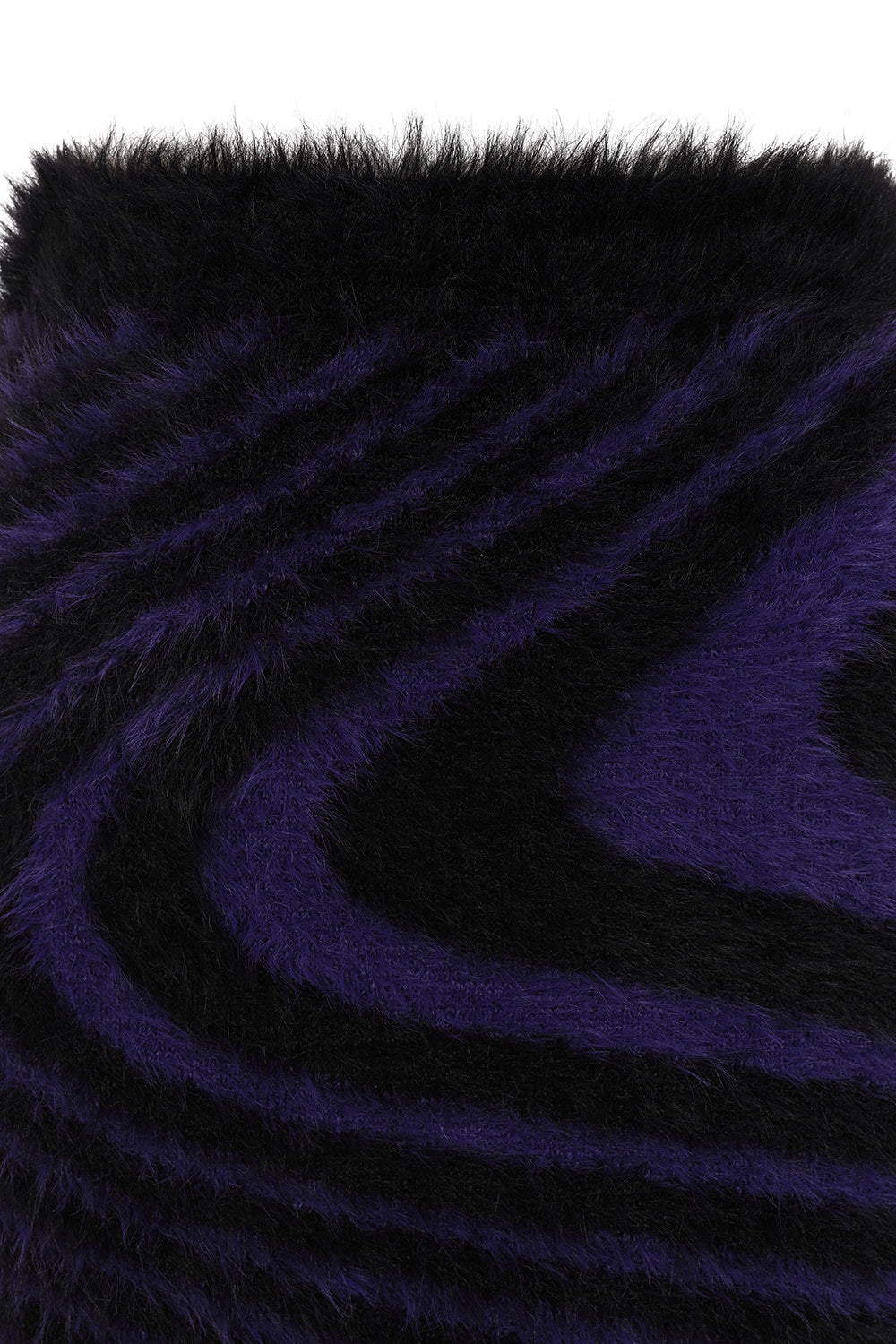 Banned Apparel Daphne Fuzzy Knit Skirt in Black and Purple