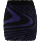 Banned Apparel Daphne Fuzzy Knit Skirt in Black and Purple