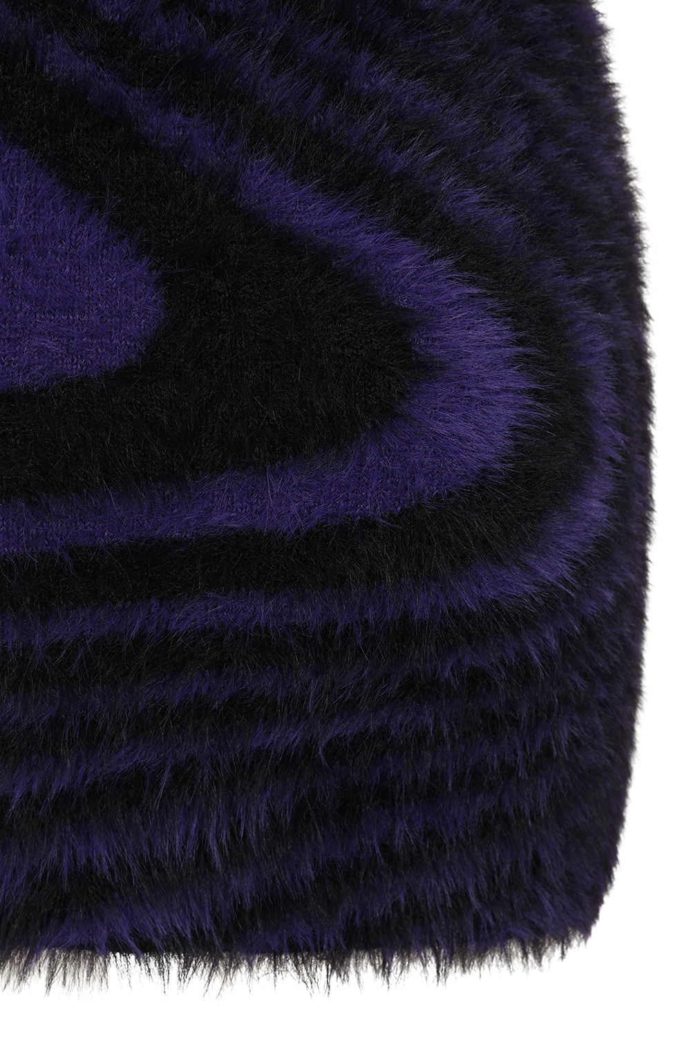 Banned Apparel Daphne Fuzzy Knit Skirt in Black and Purple