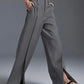 Women's Very Wide Leg Urban Pleated Split-Front Trousers