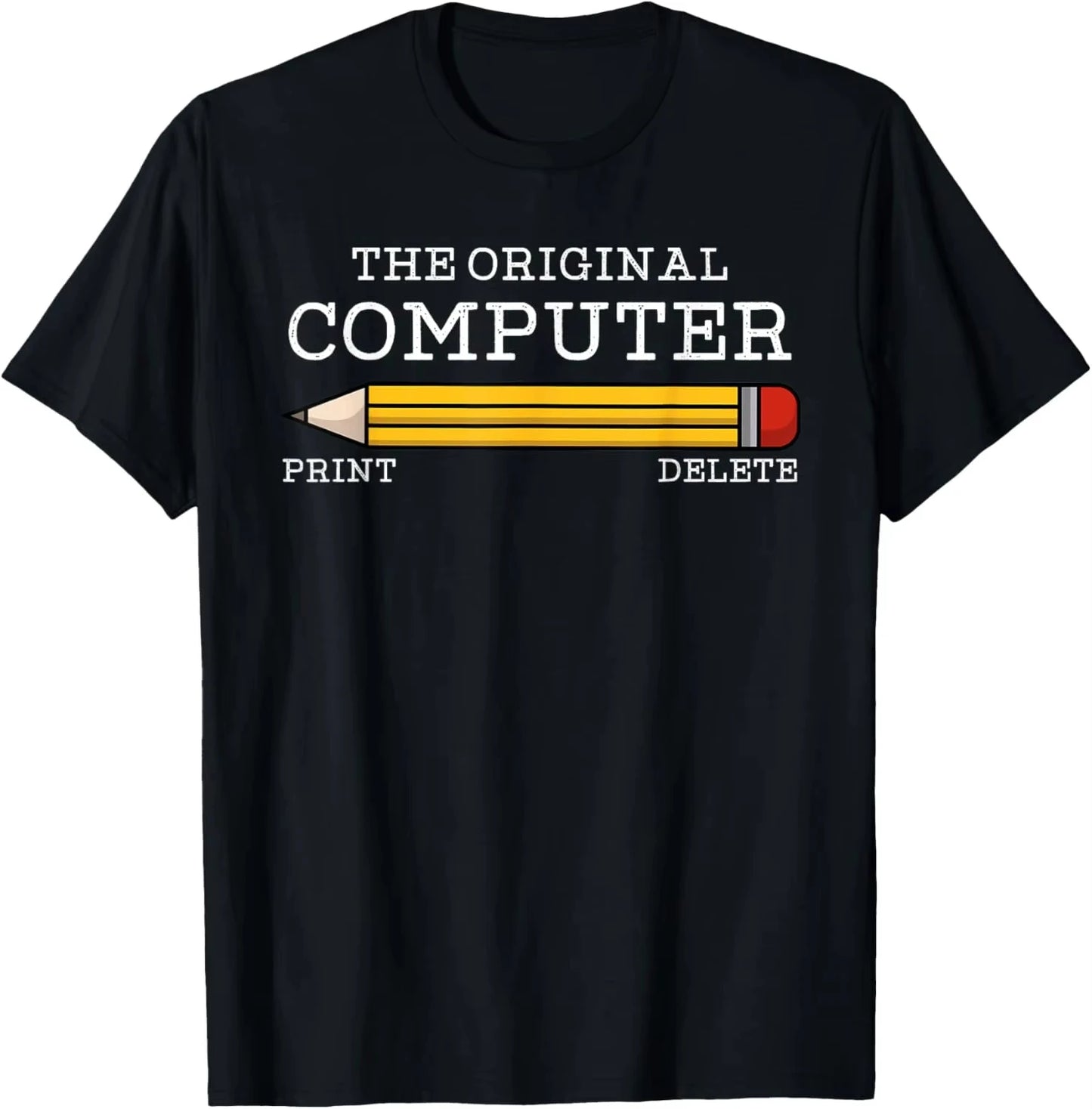 Funny Software Programmer T-Shirt, Science Tech Geek Pencil Graphic