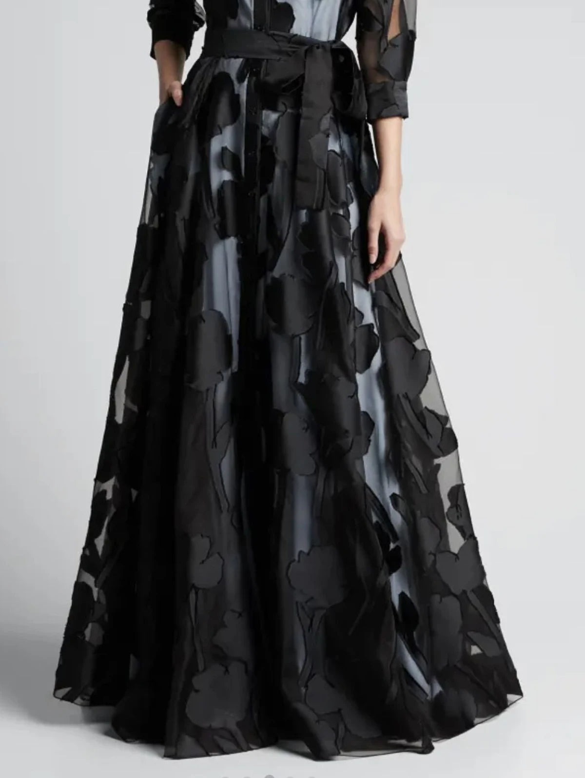 Summer Dress, Women's Elegant Jacquard Long Mesh Dress