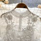 Lace See-Through Puff-Sleeve Vintage Fashion Blouse