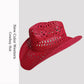 Women's Openwork Woven Cowboy Hat, Multicolours