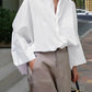 Avant Garde Women's Buttoned Loose-Fit Shirt