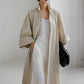 Vireous Cotton and Linen Women's Fashion Casual Loose Shirt Coat