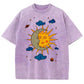 Moon and Sun Print Men's Oversize T-Shirt