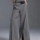 Women's Very Wide Leg Urban Pleated Split-Front Trousers