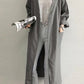 Women's Cotton Linen Trench Coat, Classic Robe