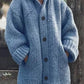 Women's Thick-Knit Hooded Cardigan Wrap Coat, Plus Sizes