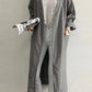 Women's Cotton Linen Trench Coat, Classic Robe