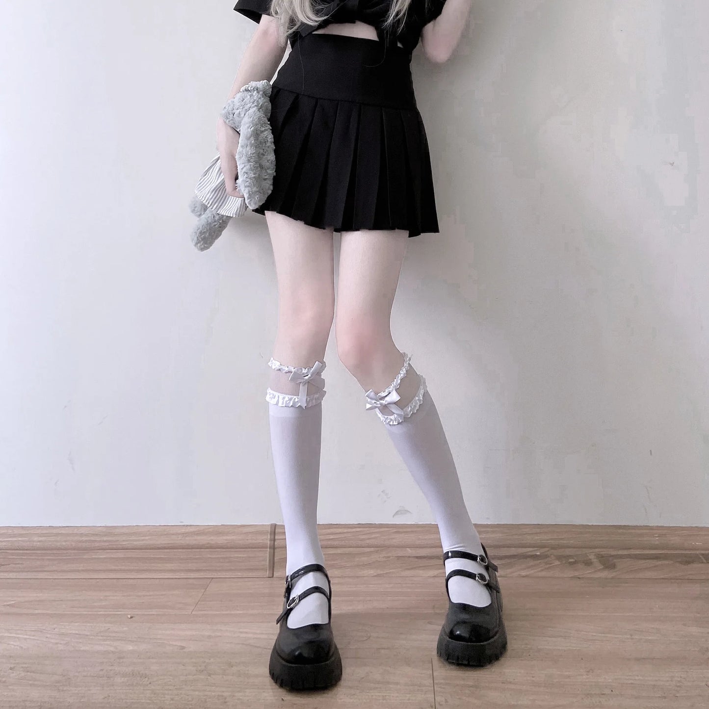 Streetwear Split Toe Socks, Strappy Lace Fishnet Stockings, Multi Designs