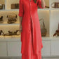 Elegant Lapel Single-Breasted Long Shirt and Wide-Leg Pants Suit