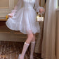 French Sweet Summer Princess Dress, White Chiffon Special Occasion Dress