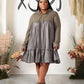 Plus-Size Preppy Hooded Casual Loose-Waist Dress