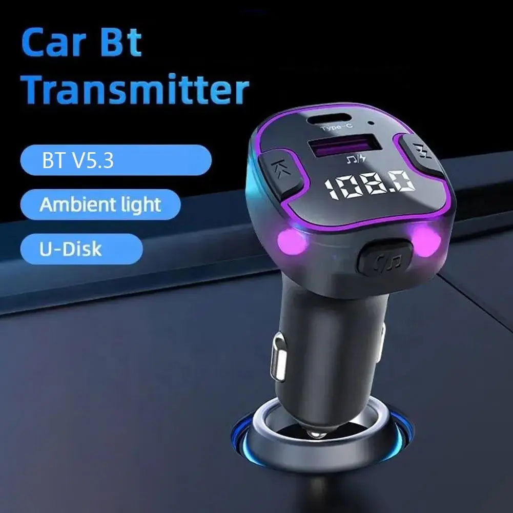 Bluetooth 5.3 FM Transmitter for Car FM/Aux Bluetooth Connected Car Adapter