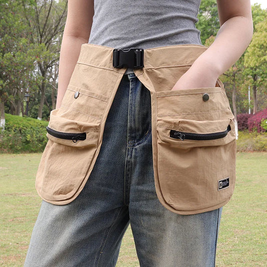 Trendy Outdoor Multi-Function Waist Pack with Pocket Zipper