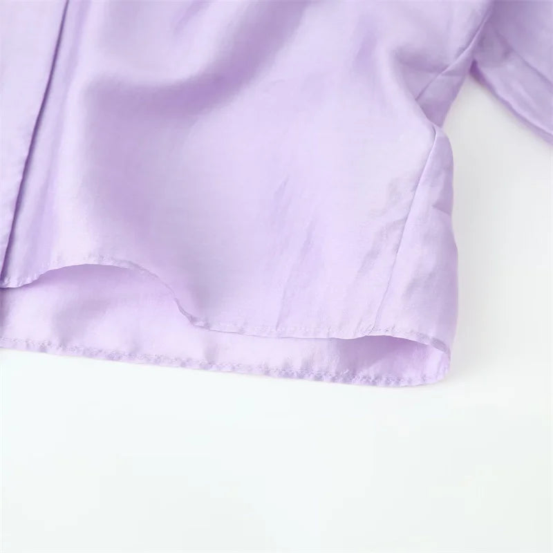 Women's Bow-Tie Drapey Casual Fashion Shirt, Long-Sleeve Blouse