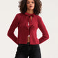 Bow Tied Front Knitted Women's Cardigan, Multi Colours